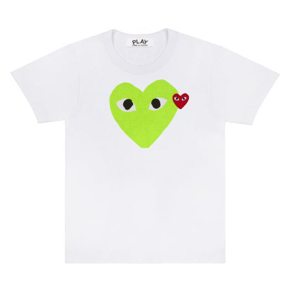 T-SHIRT PLAY PASTEL AND RED HEART EMBLEM (GREEN) T-SHIRT PLAY PASTEL AND RED HEART EMBLEM (GREEN)